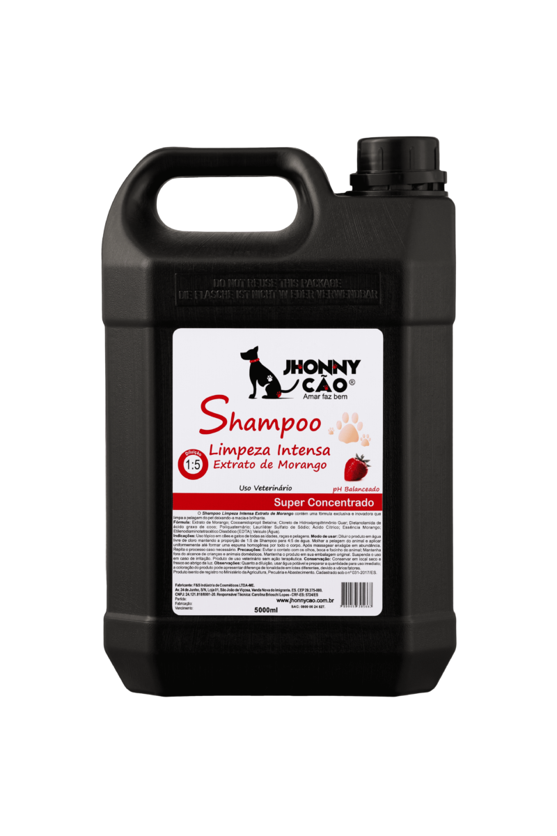 Shampoo Limpeza Intensa Morango 5 Litros